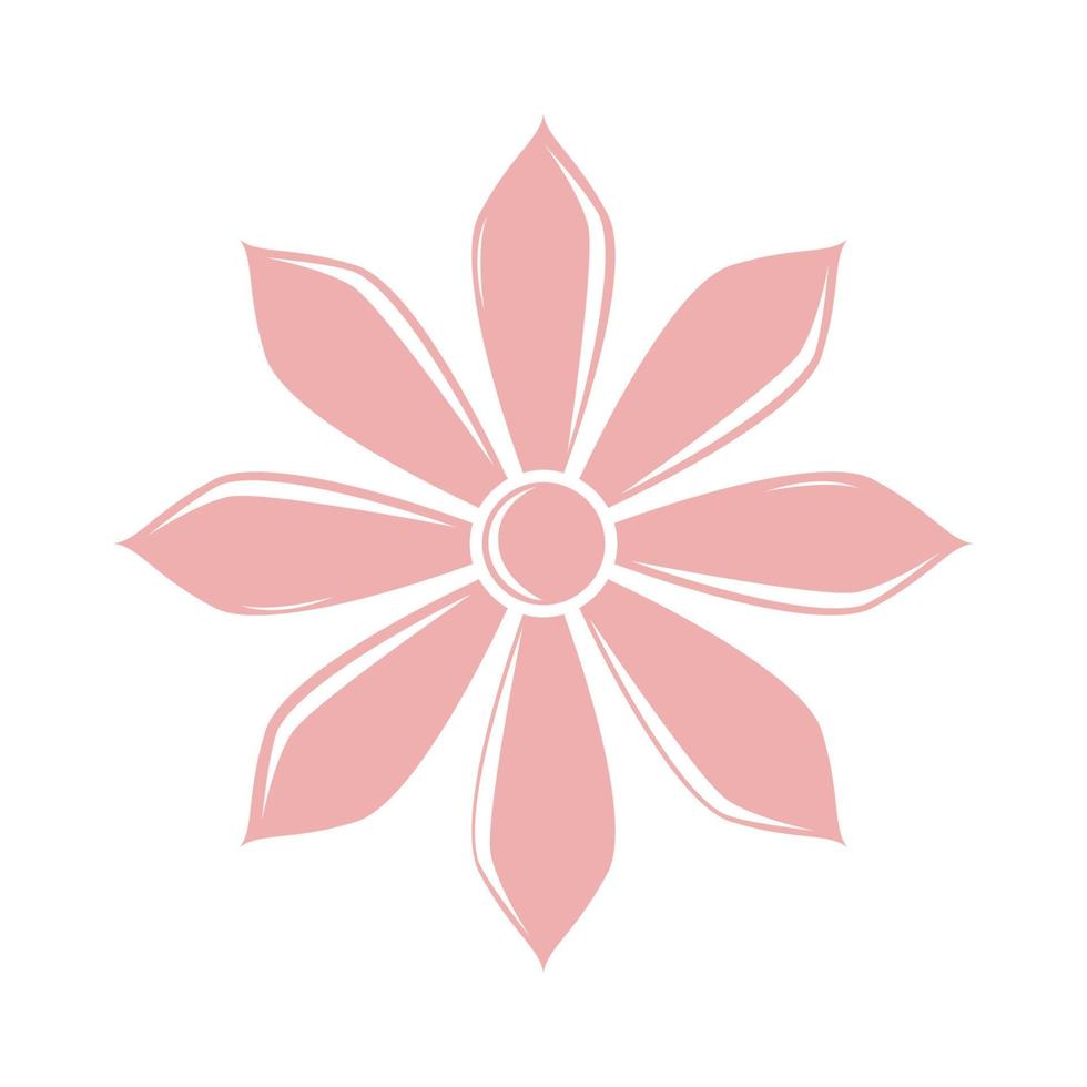 geometric feminine flower pink logo design vector graphic symbol icon sign illustration creative idea