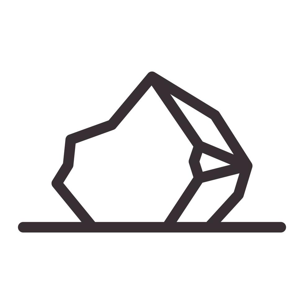 líneas simples piedra roca logo vector símbolo icono diseño ilustración