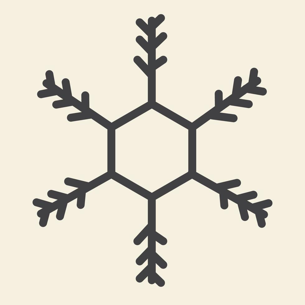snowflake line with hexagon logo vector icon symbol graphic design ...