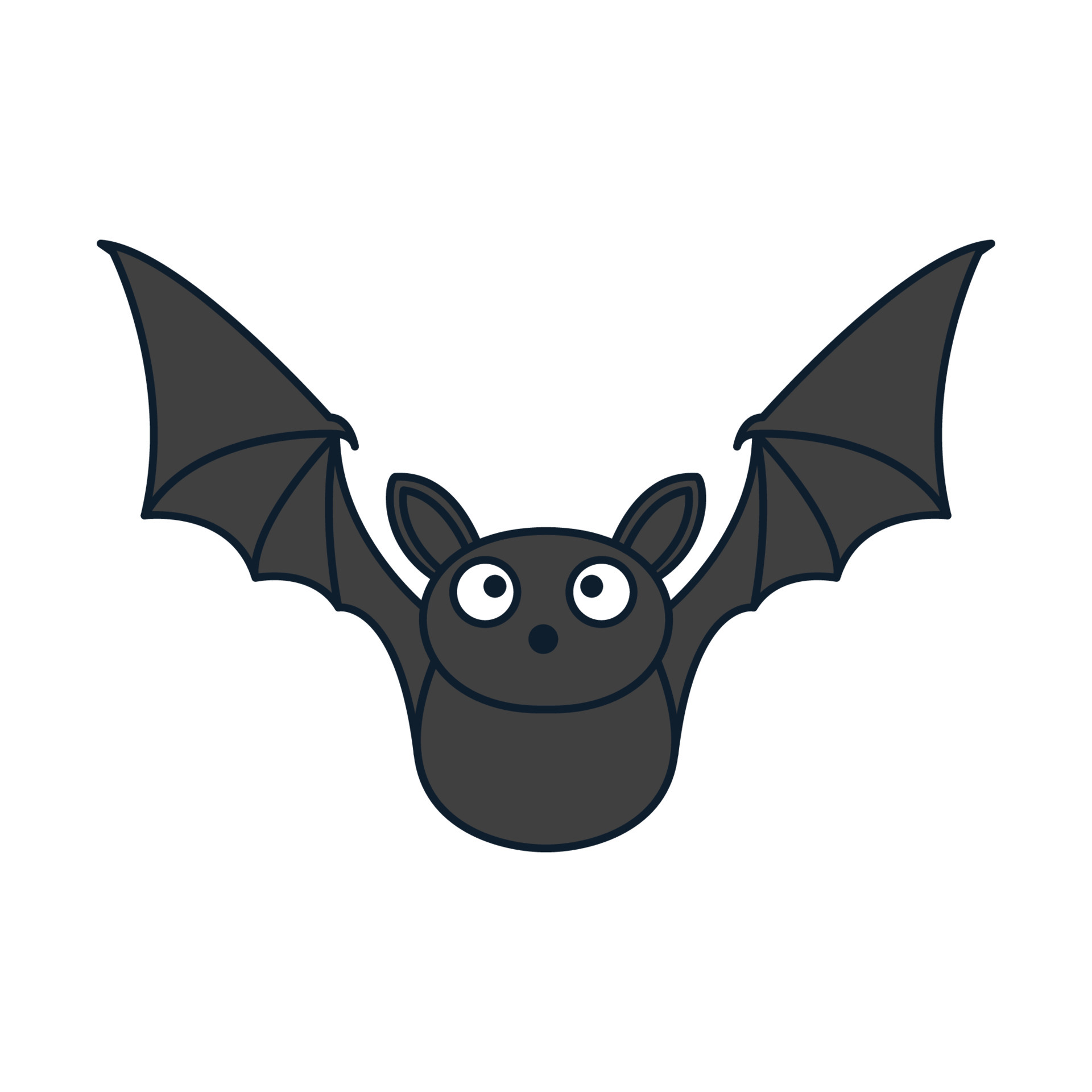 bat kids fly cute cartoon happy logo vector ilustración diseño 5542914