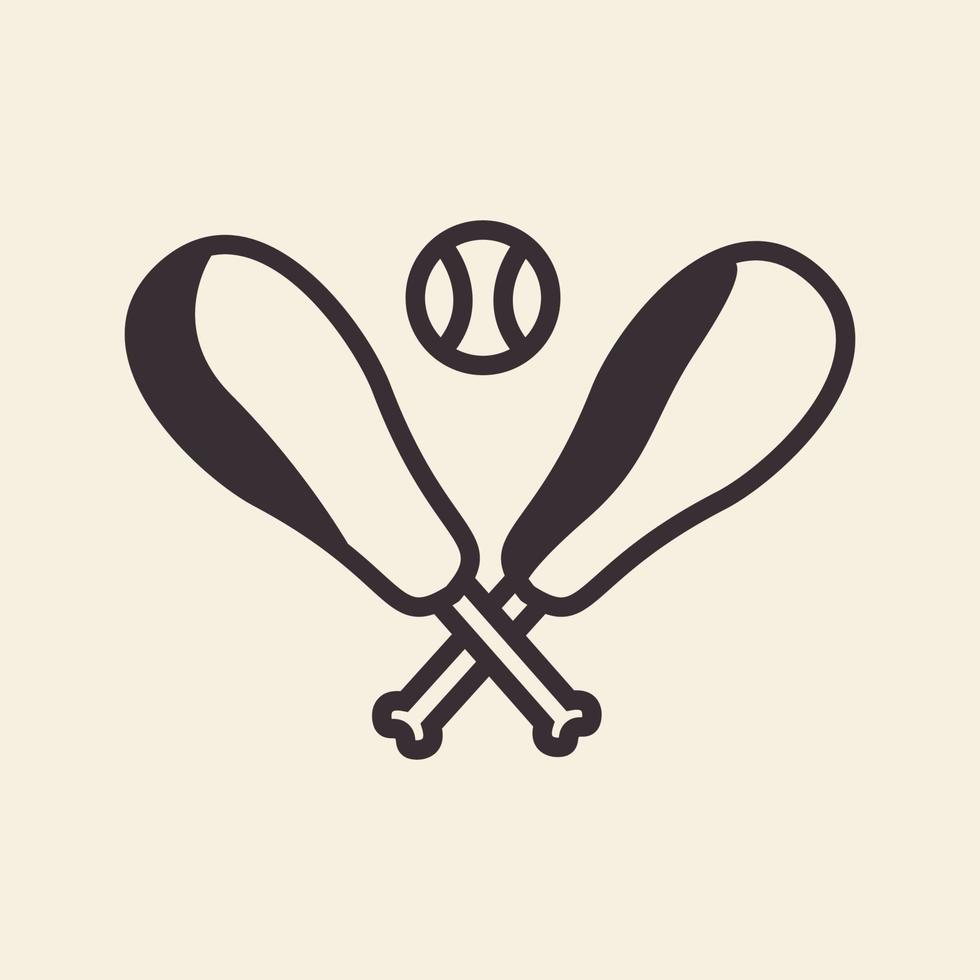 Muslo de pollo con bola logo diseño vector icono símbolo ilustración
