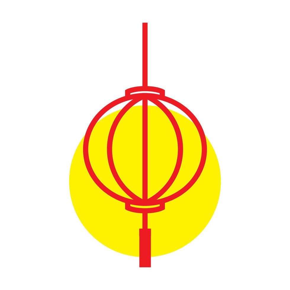 diseño de ilustración de icono de vector de logotipo de cultura china de iluminación abstracta