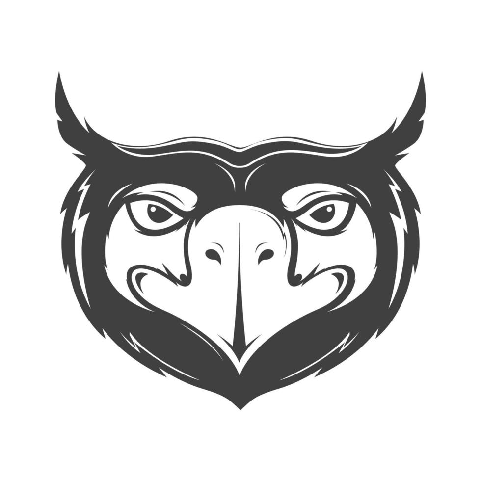 cara negra águila vintage logo diseño vector gráfico símbolo icono signo ilustración idea creativa