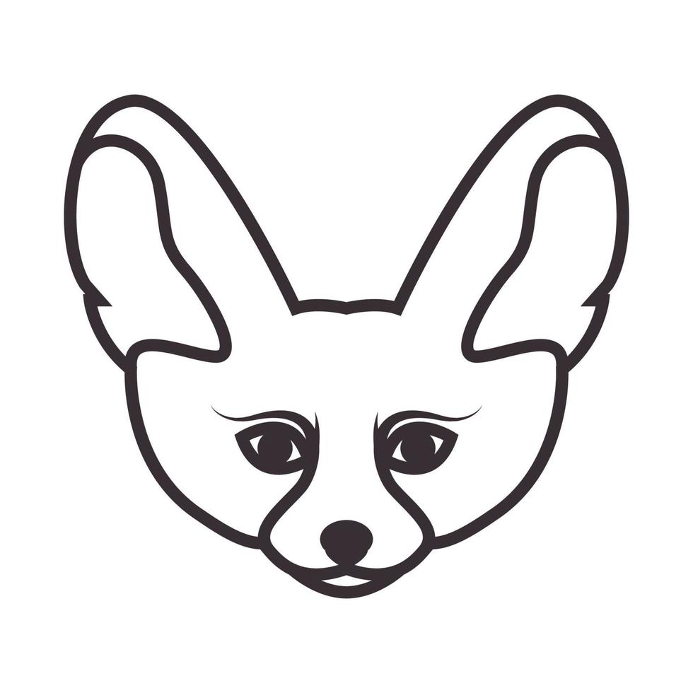 vixen head lines animal logo symbol icon vector graphic design illustration