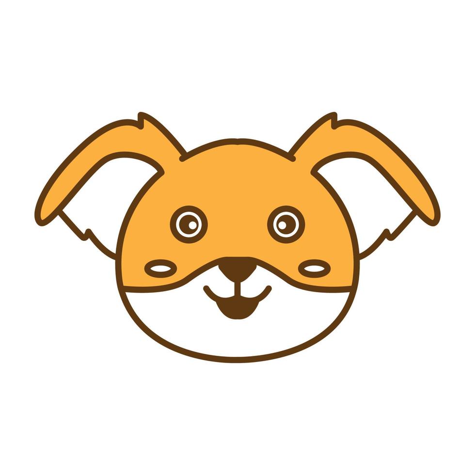 Cute dibujos animados animales mascotas perro pappilon logotipo símbolo icono vector gráfico diseño ilustración