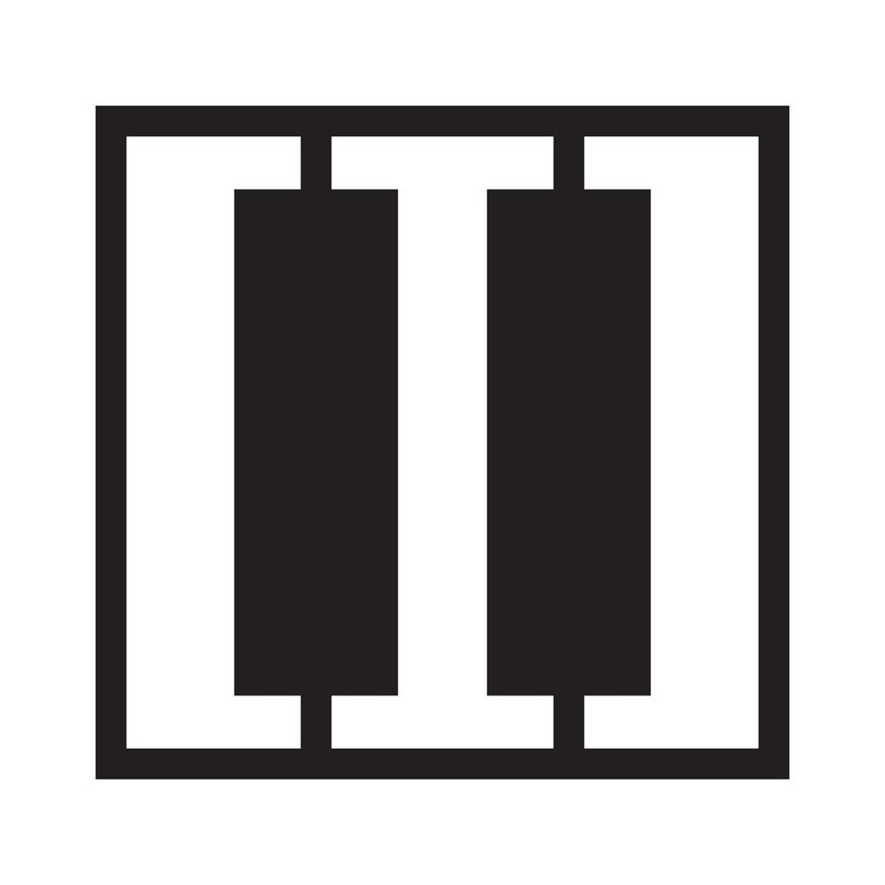 simple shape piano square logo symbol vector icon illustration graphic design