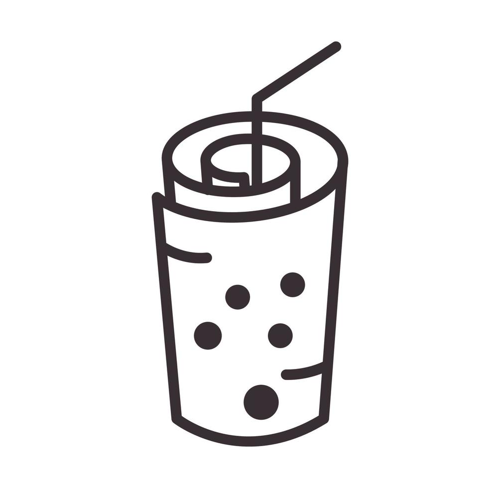 bebida boba receta logo vector símbolo icono diseño ilustración