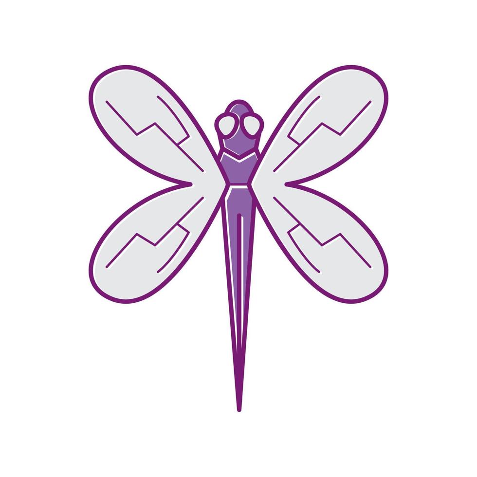 insect dragonfly colorful simple fly logo symbol vector icon graphic design illustration