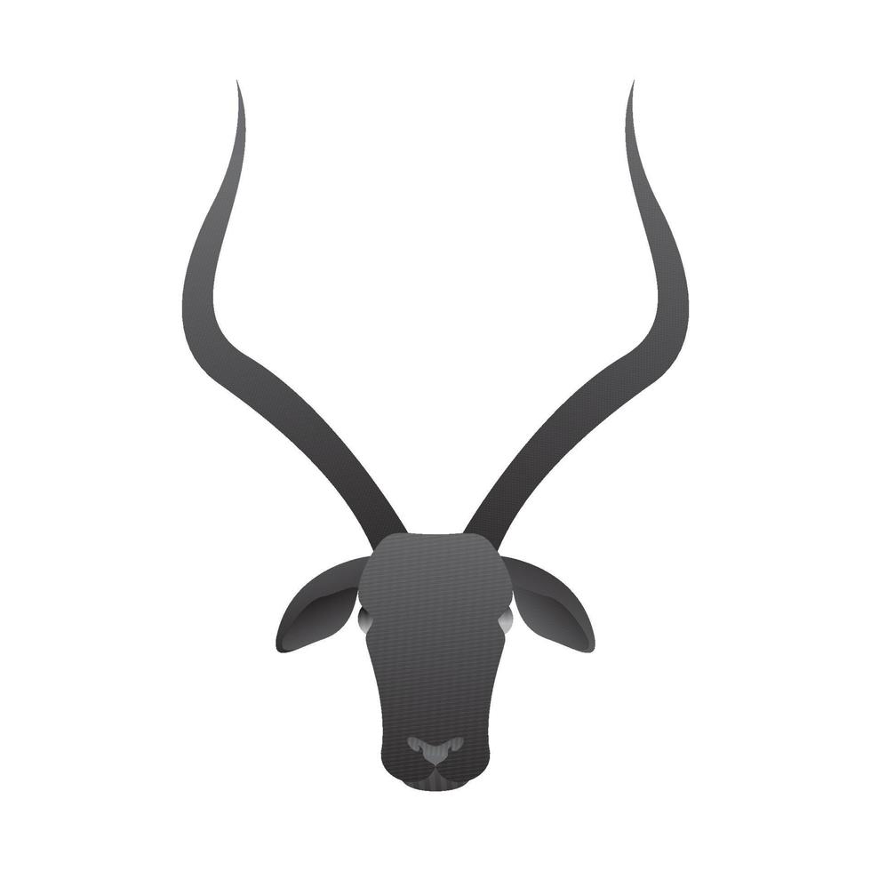 animal modern abstract head antelope logo vector symbol icon design graphic illustration