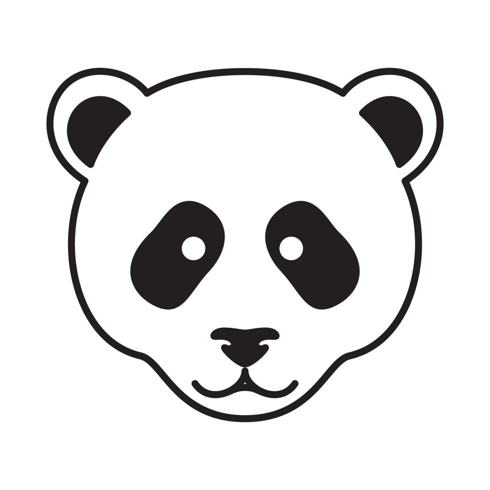 head cute sad face panda logo vector icon illustration design 5544143