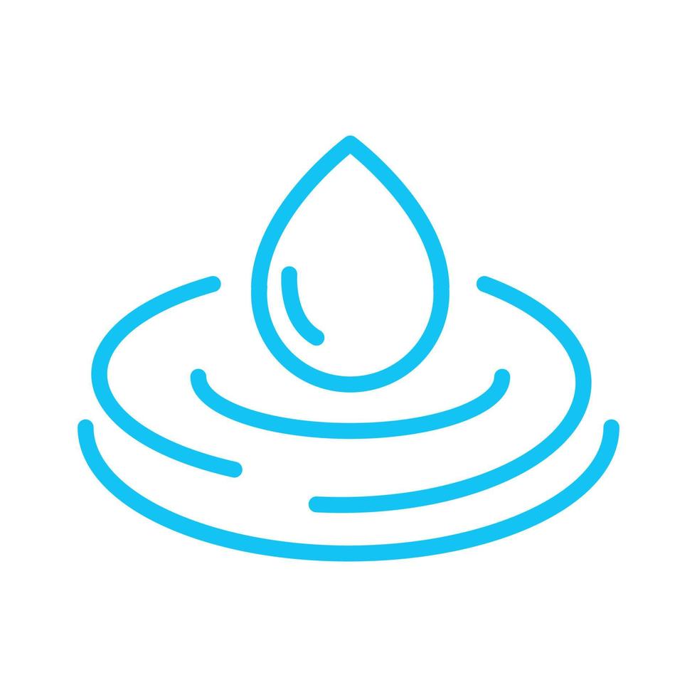 líneas simples modernas gota agua logo vector icono símbolo diseño gráfico ilustración