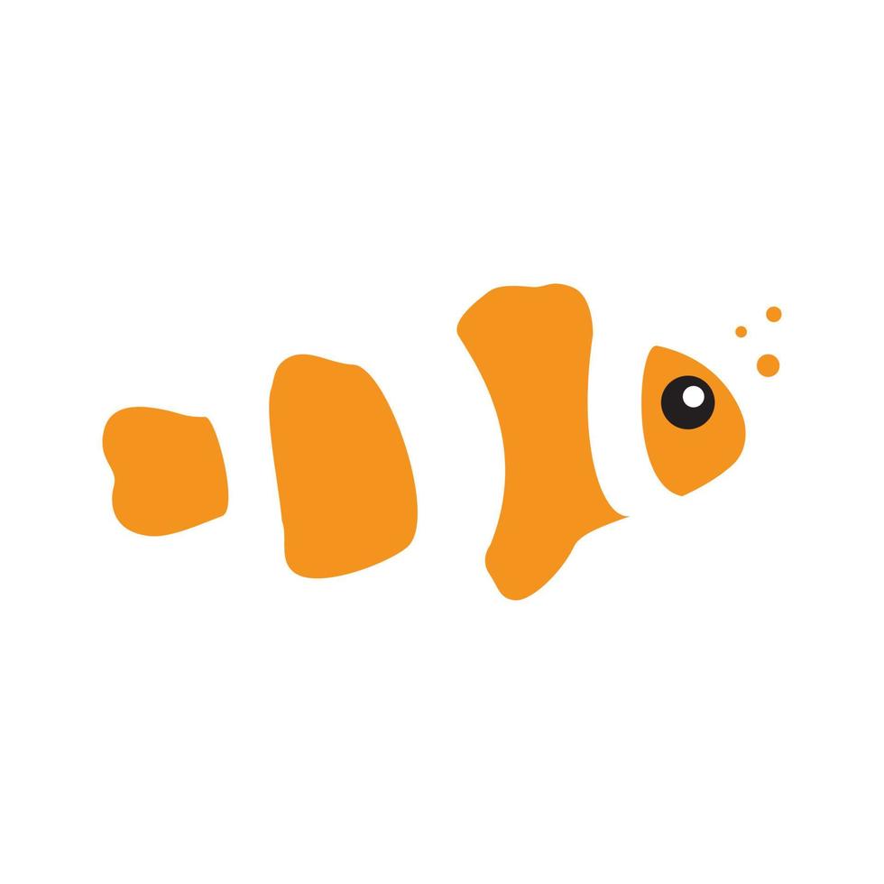 modern Ocellaris clownfish flat logo symbol icon vector graphic design illustration idea creative