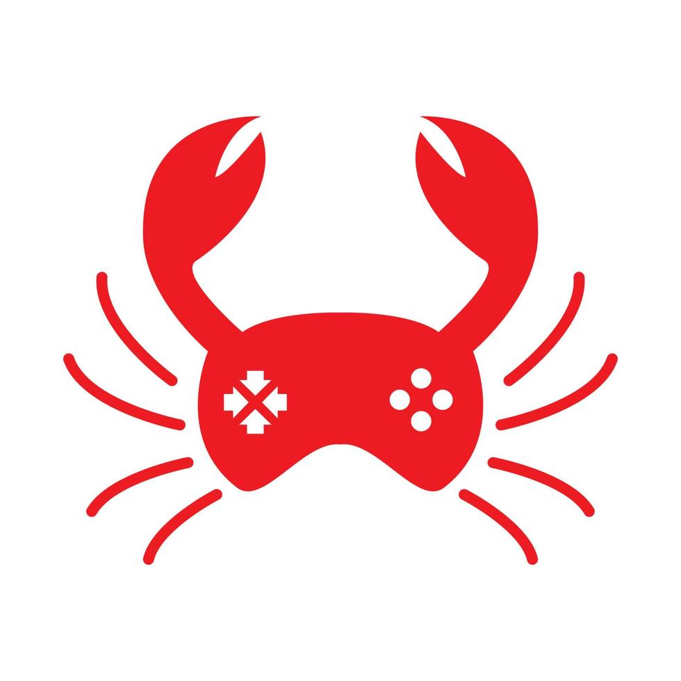 red crabs game logo symbol vector icon illustration graphic design