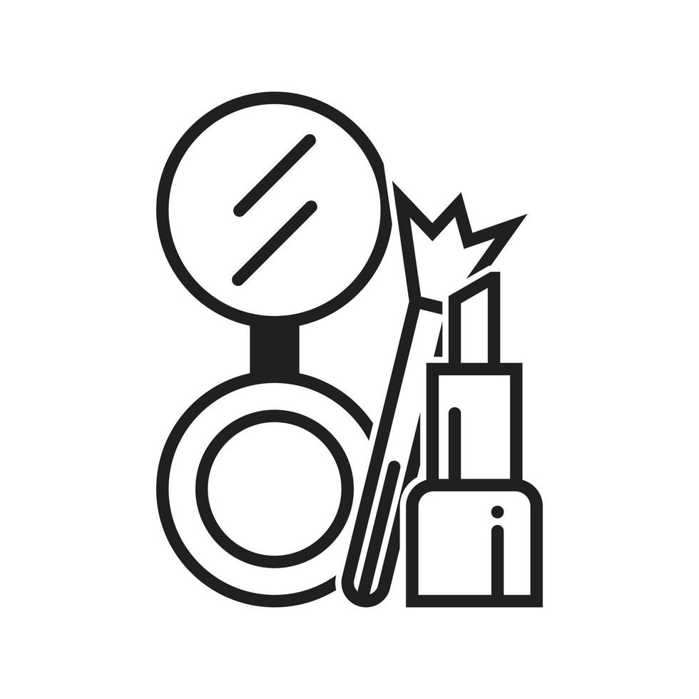 conjunto de iconos de maquillaje diseño vectorial. vector