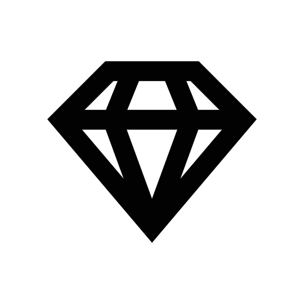 Diamond line icon, outline vector sign, linear style pictogram isolated on white. Gemstone symbol, logo illustration. Editable stroke. Pixel perfect. vector design.