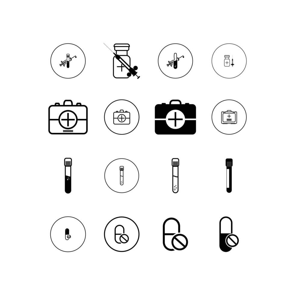 Medical icon set vector design.