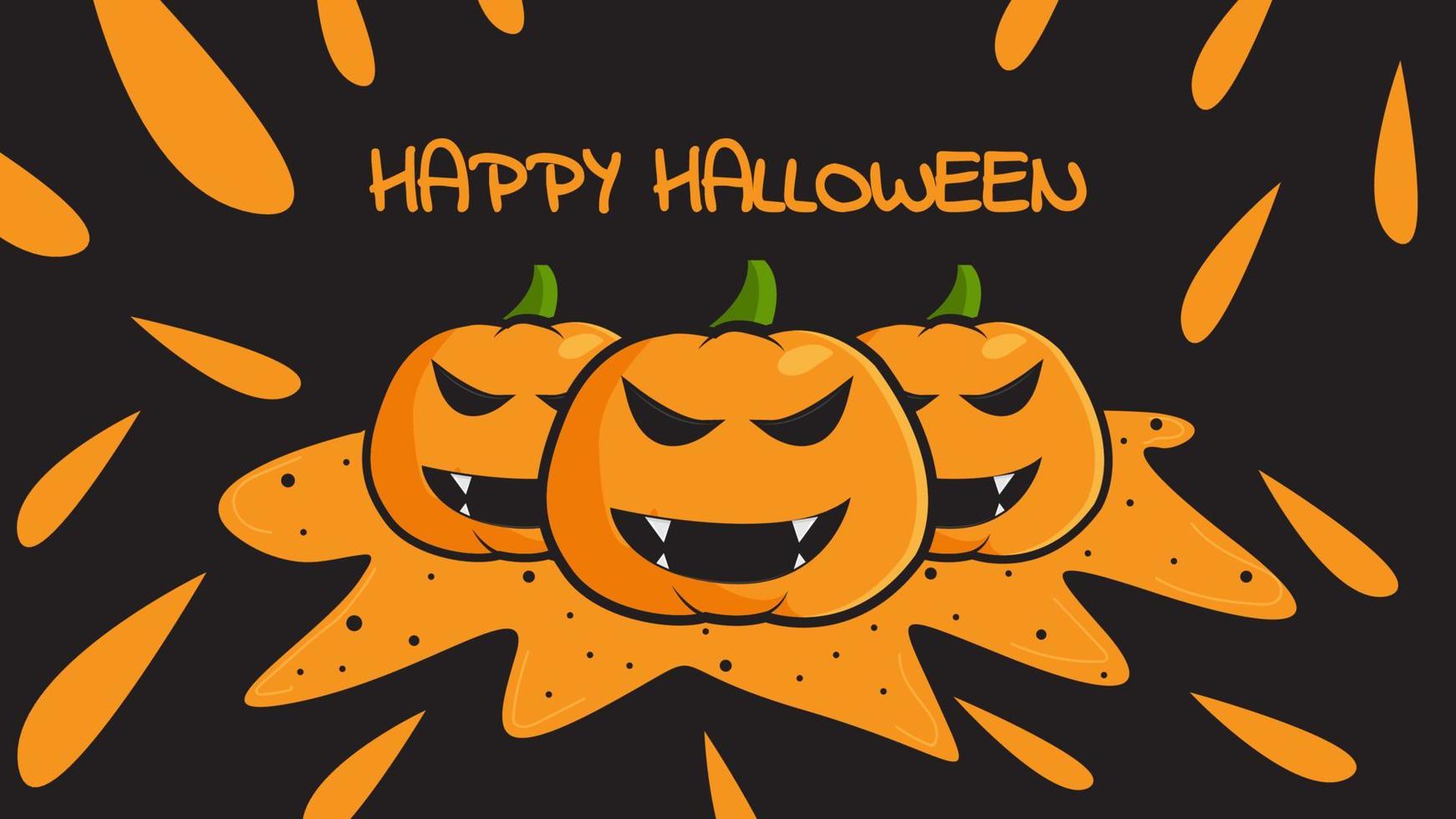 Happy halloween, Scary face of pumpkin or Halloween ghost. vector