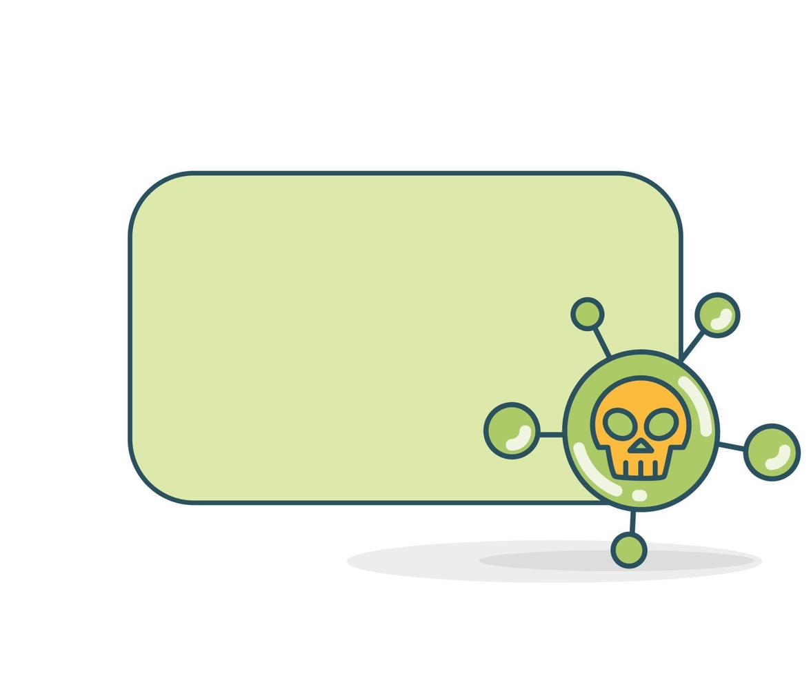 blank note board with virus computer icon vector illustration