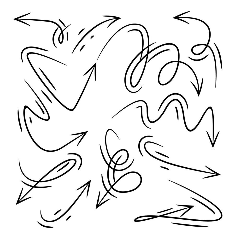 doodle arrows illustration vector