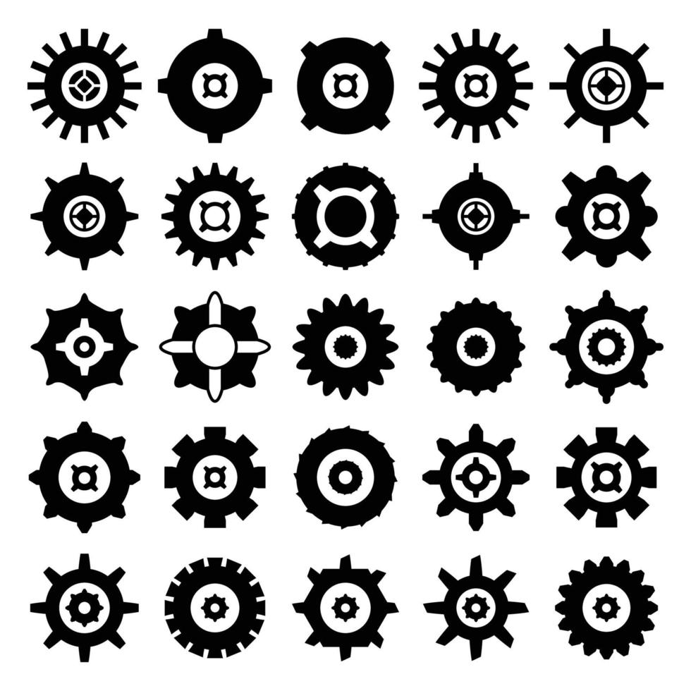 gear icons set vector illustration