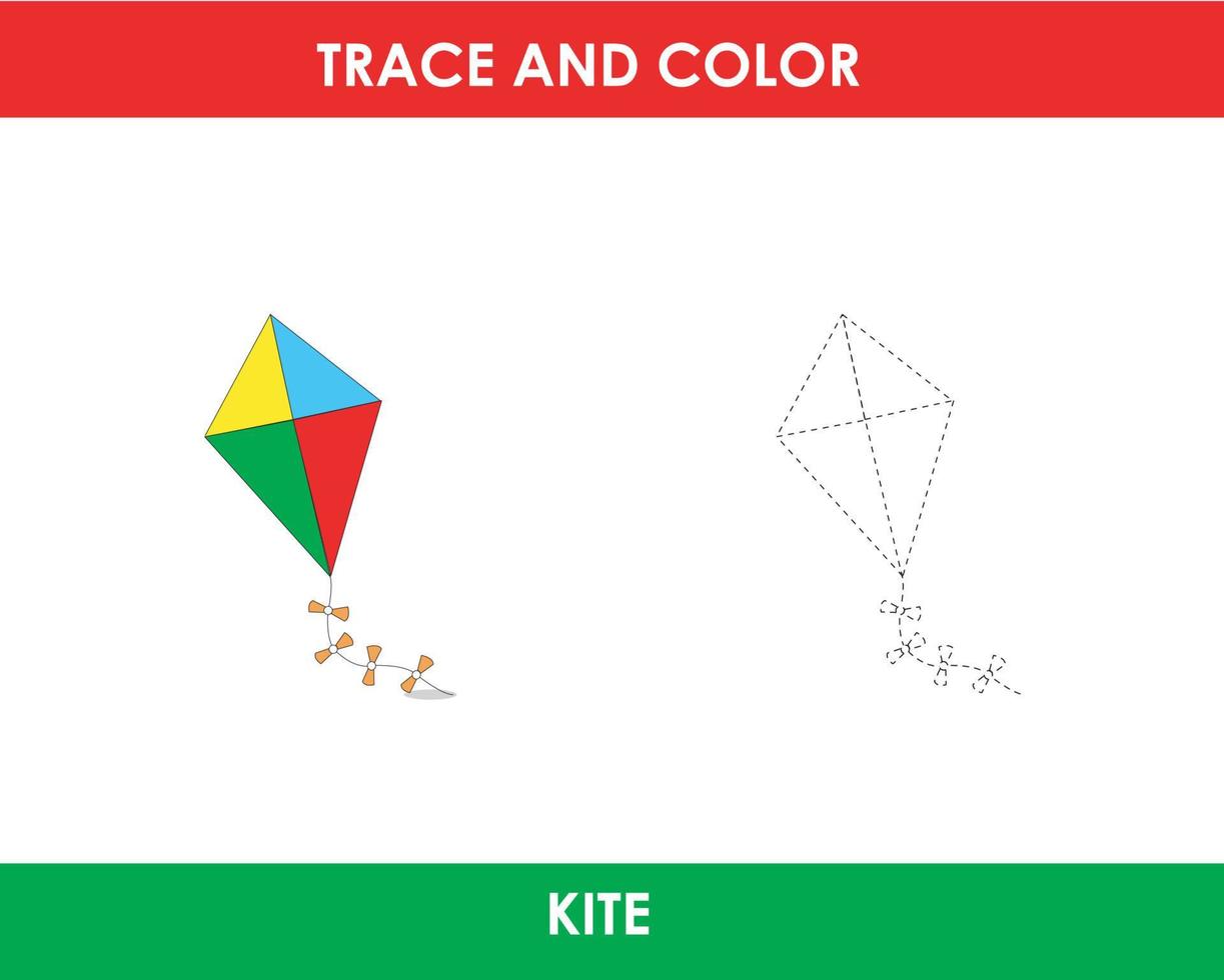 Trace the line and color the picture vector