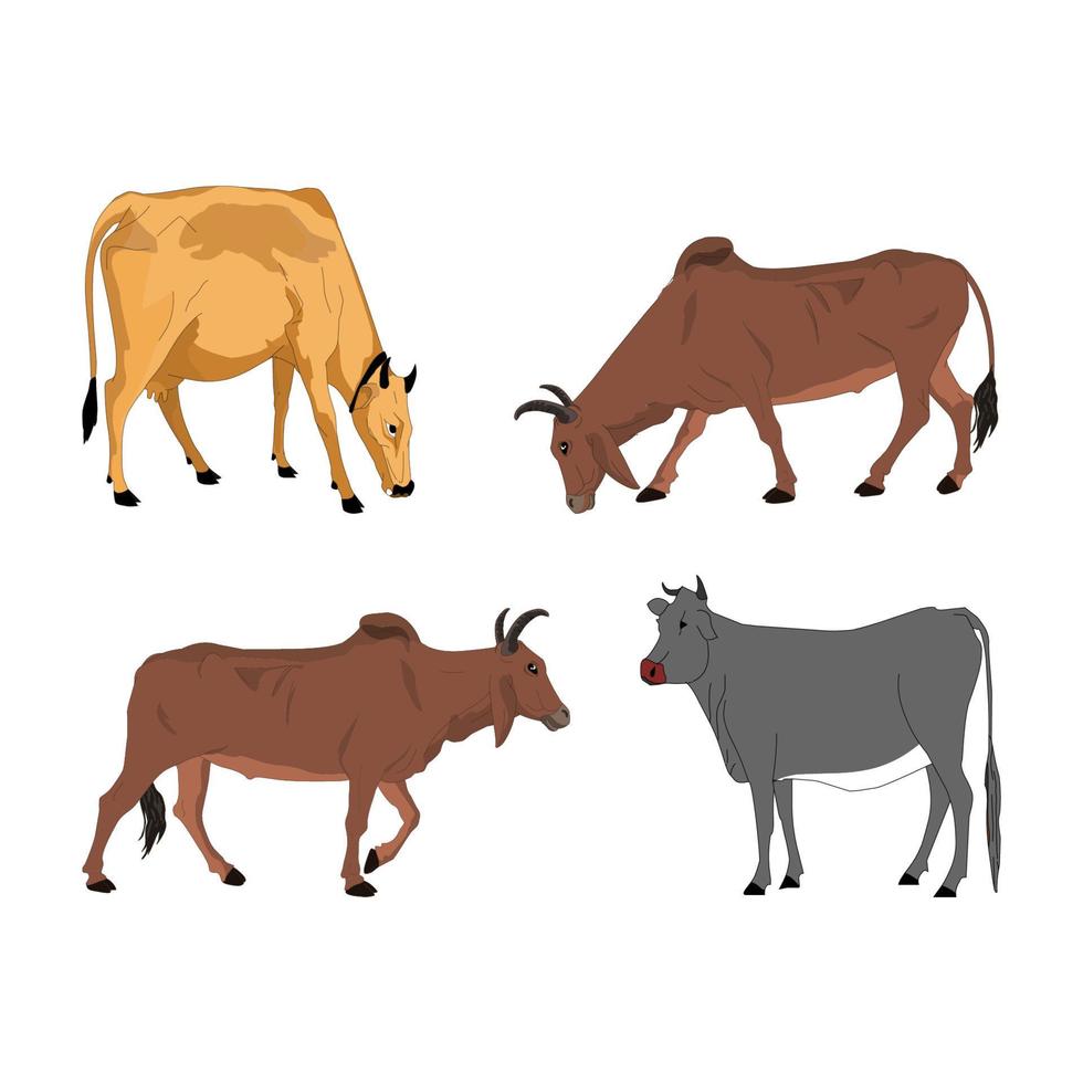 Flat design farm animal collection Free Vector