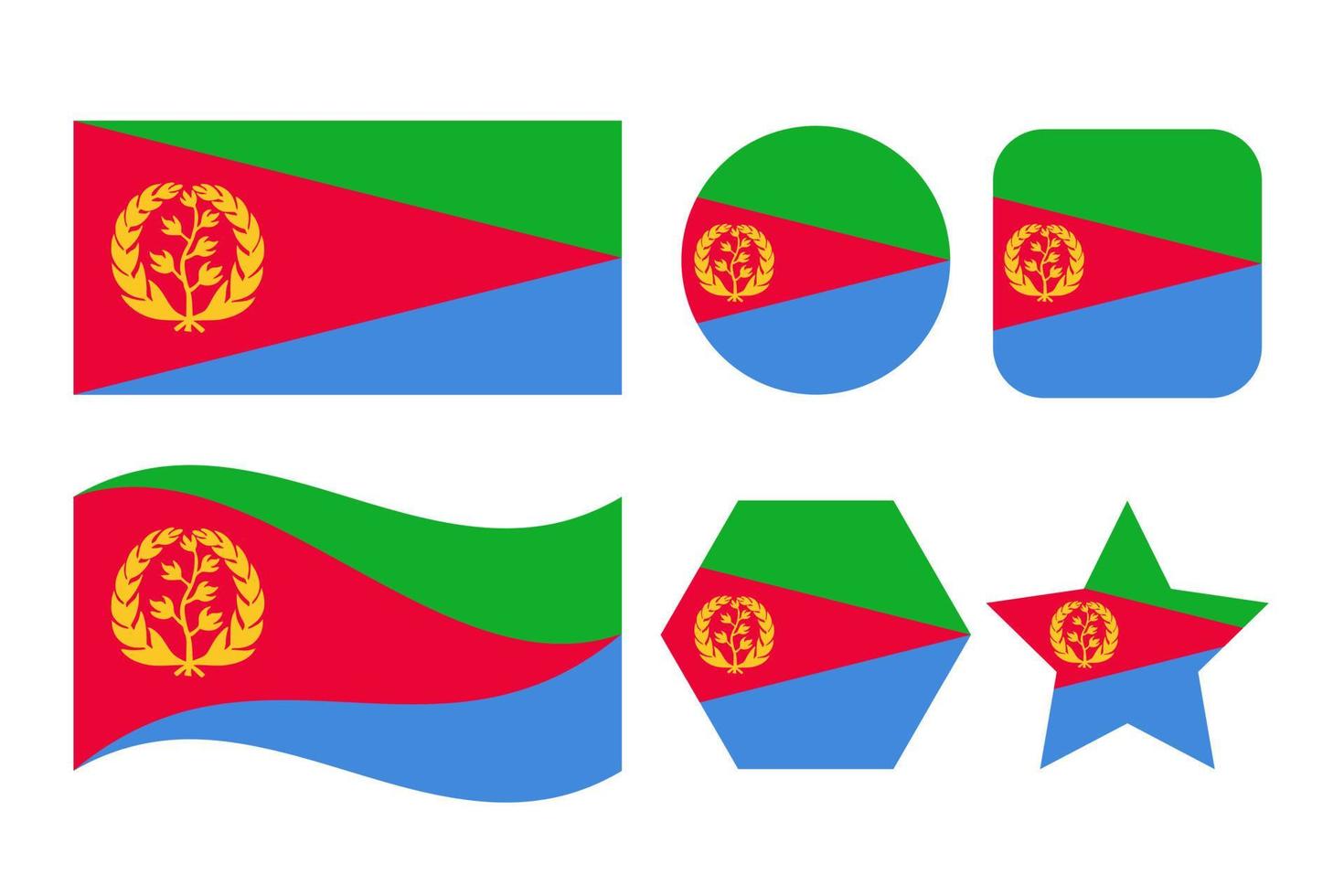 Ilustración simple de la bandera de eritrea para el día de la independencia o las elecciones vector