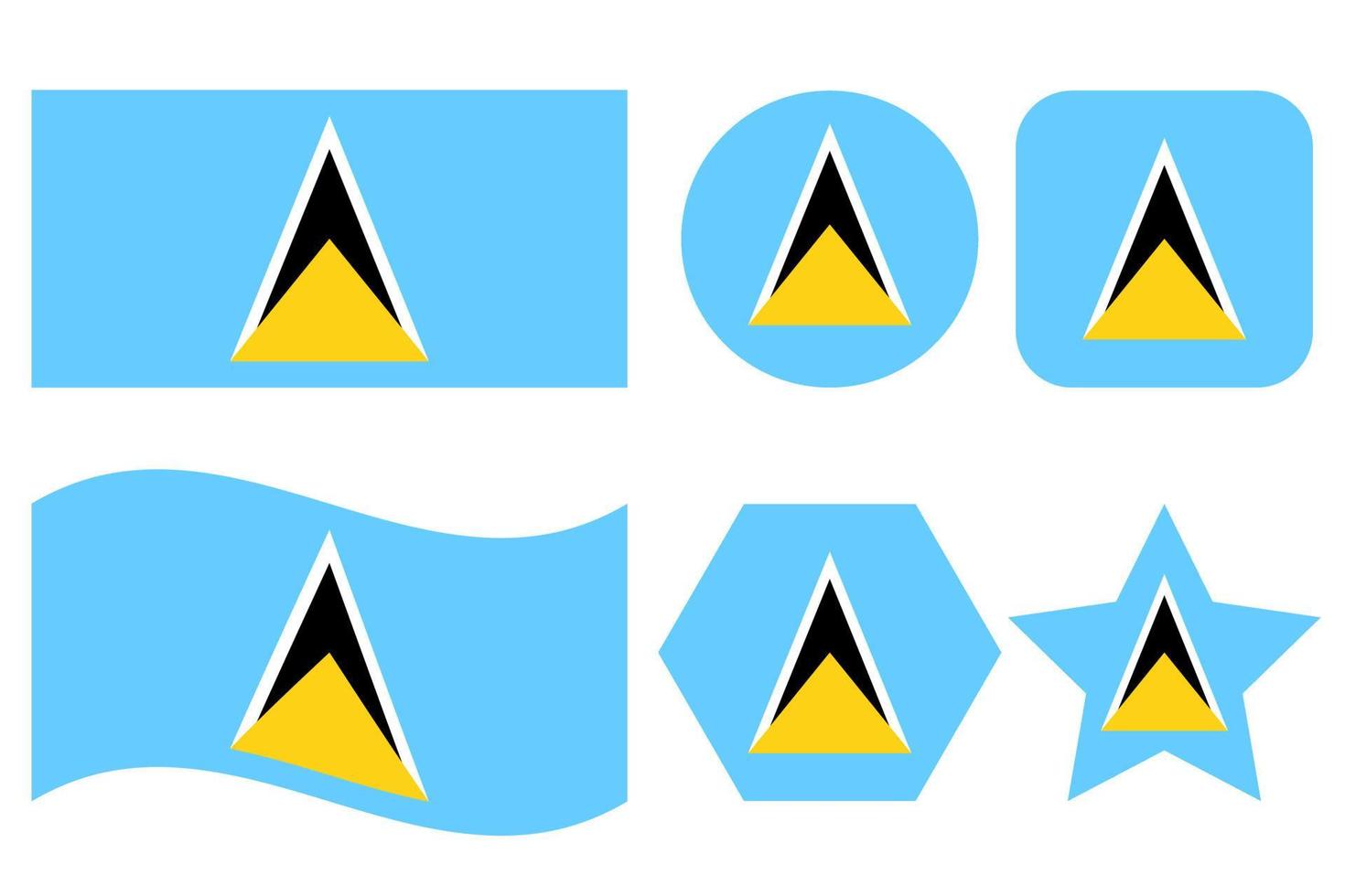 Saint Lucia flag simple illustration for independence day or election vector