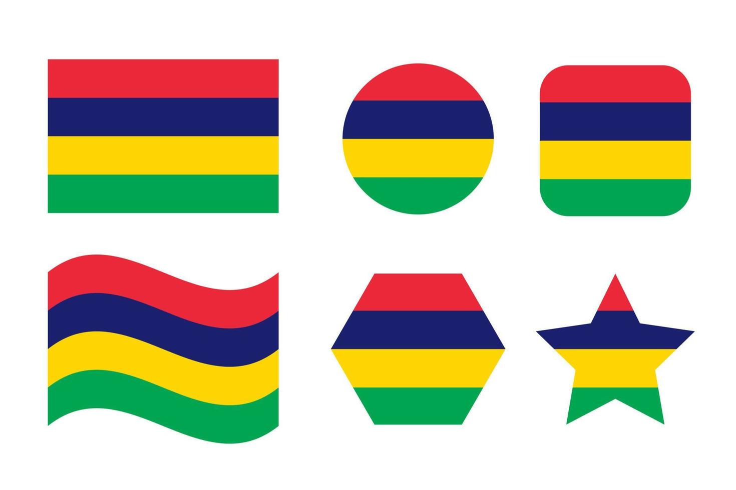 Mauritius flag simple illustration for independence day or election vector