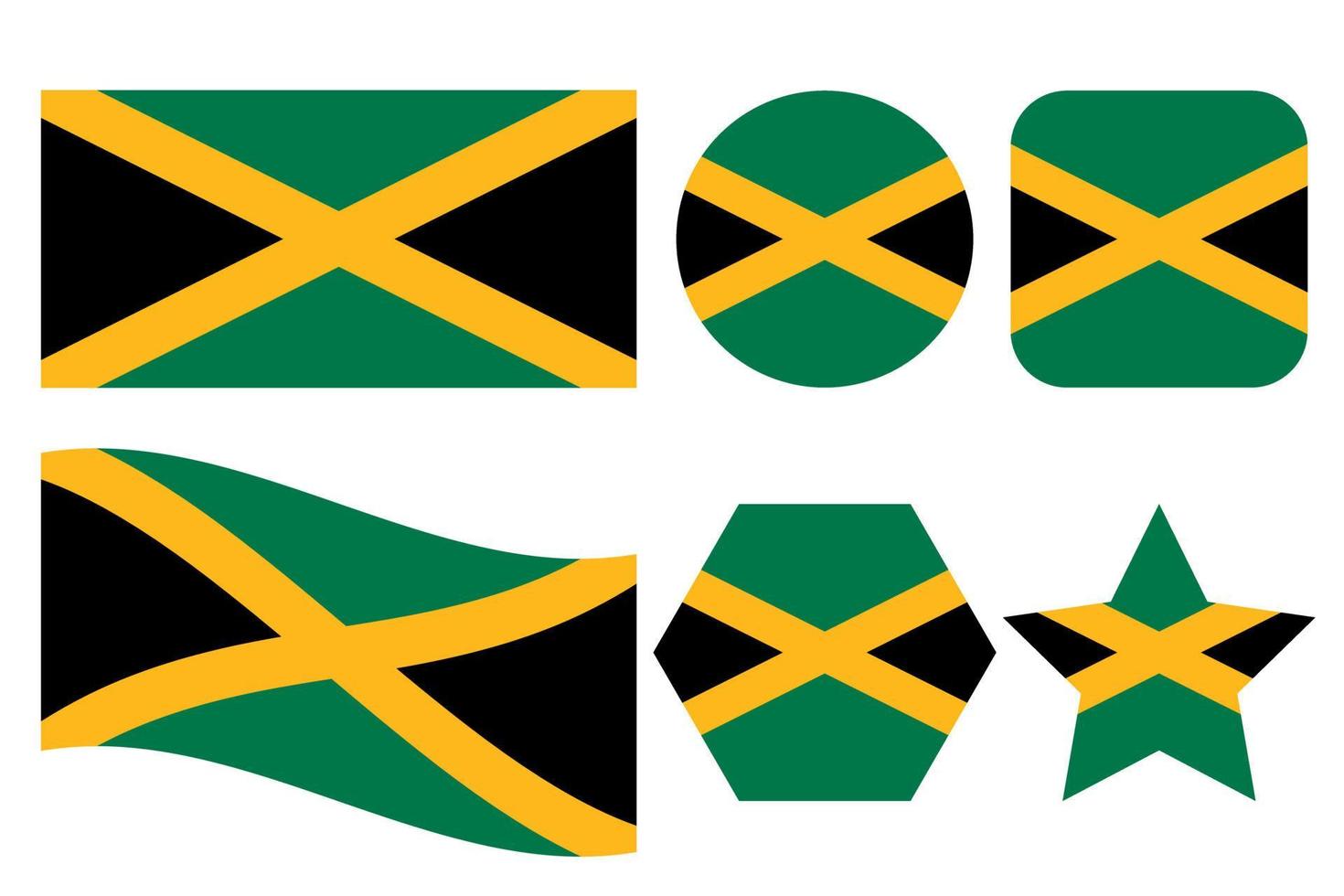 Jamaica flag simple illustration for independence day or election vector