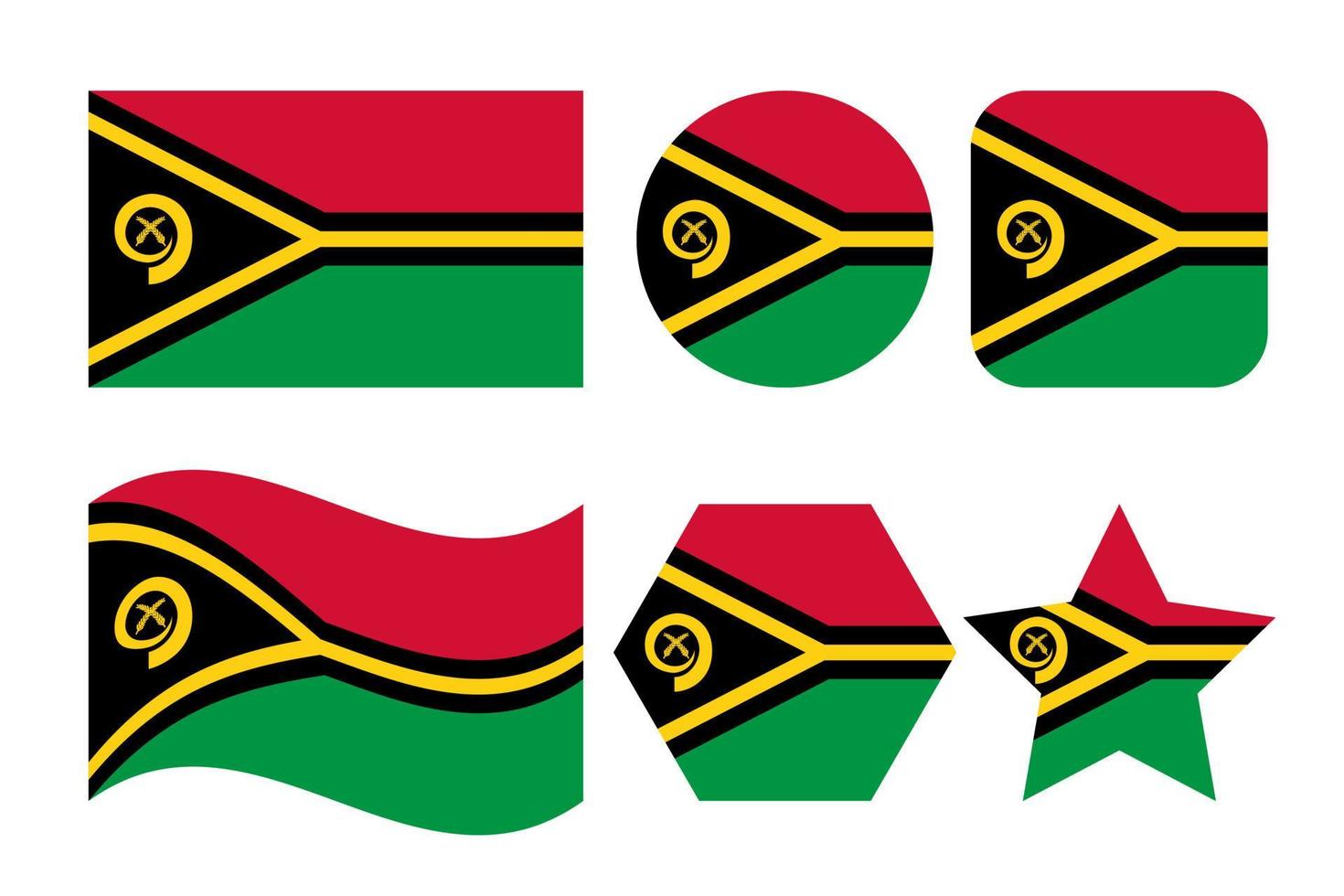 Vanuatu flag simple illustration for independence day or election vector