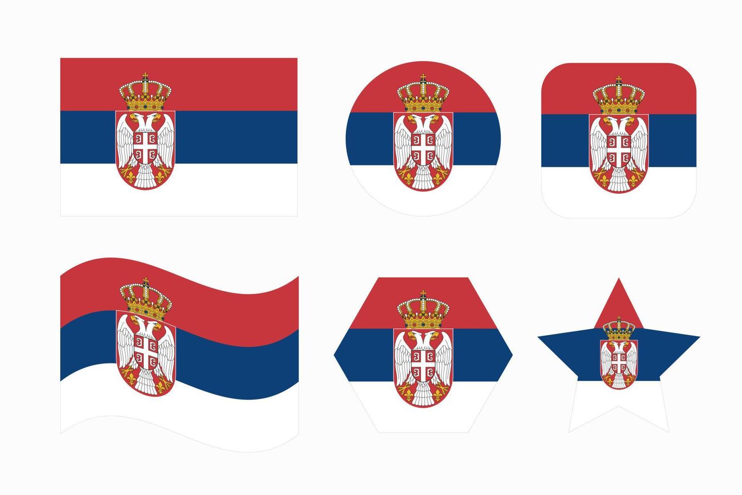 Ilustración simple de la bandera de Serbia para el día de la independencia o las elecciones vector