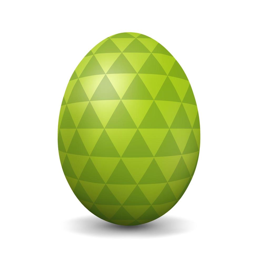 huevo de gallina verde para pascua huevo realista y volumétrico vector