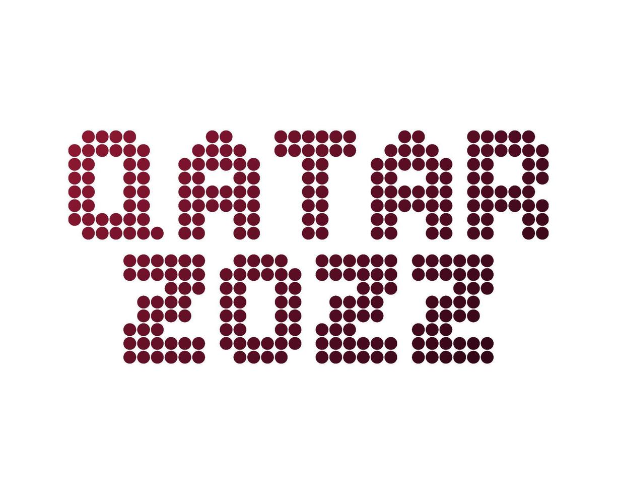 Antecedentes del torneo de fútbol qatar 2022. patrón de fútbol de ilustración vectorial para banner, tarjeta, sitio web. color burdeos bandera nacional qatar copa del mundo 2022 vector