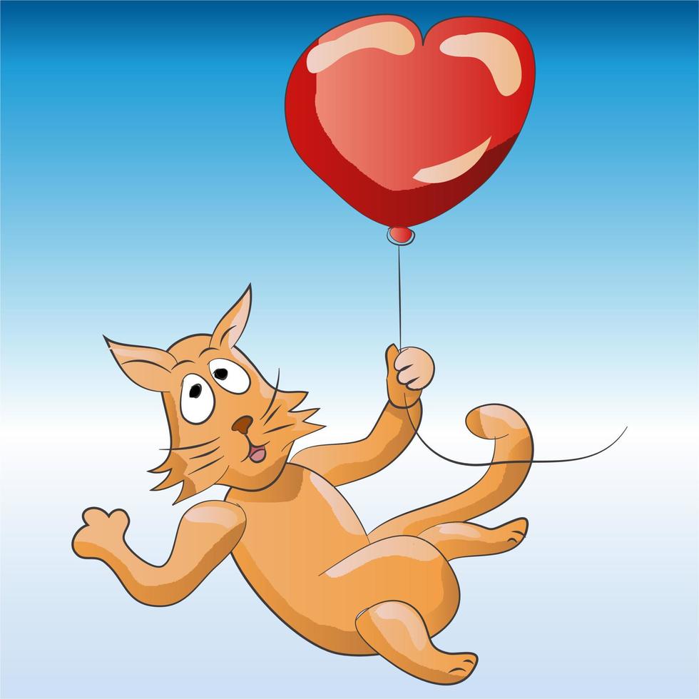 Valentine Cat Illustration vector