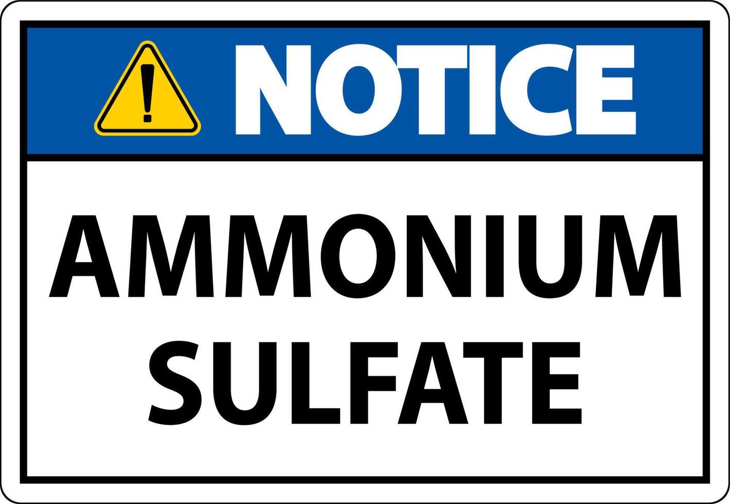 Notice Ammonium Sulfate Symbol Sign On White Background vector