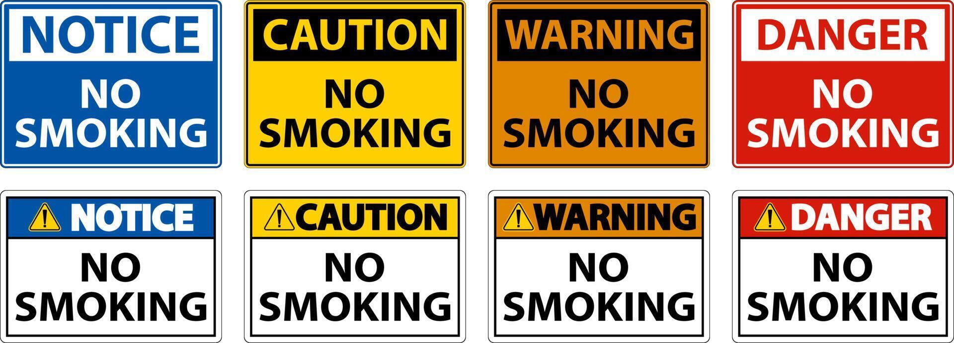 Danger No Smoking Symbol Sign On White Background vector