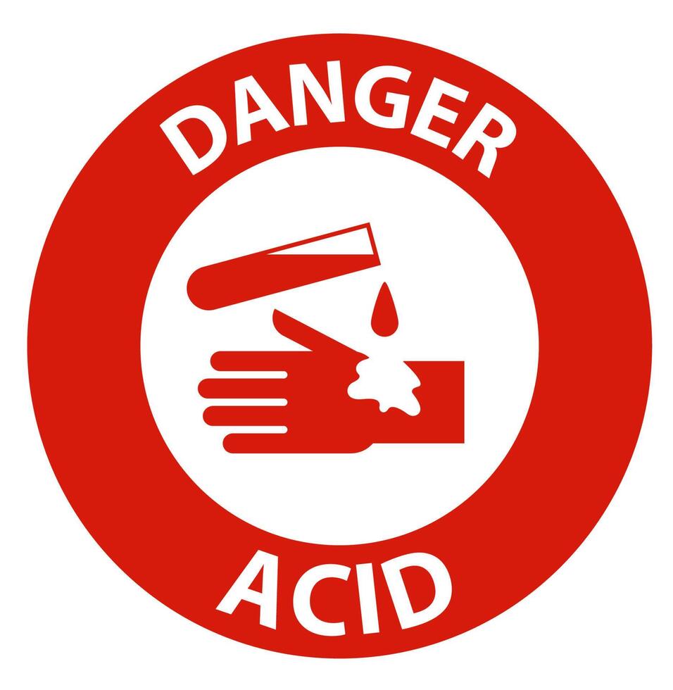 Label Acid Danger Sign On White Background vector