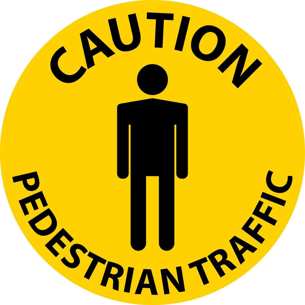 Pedestrian Traffic Hazard Caution Sign vector