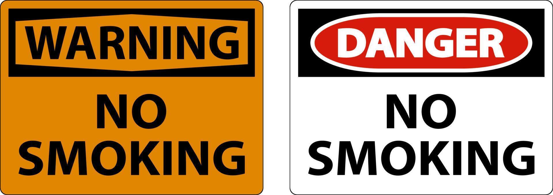 Danger No Smoking Symbol Sign On White Background vector