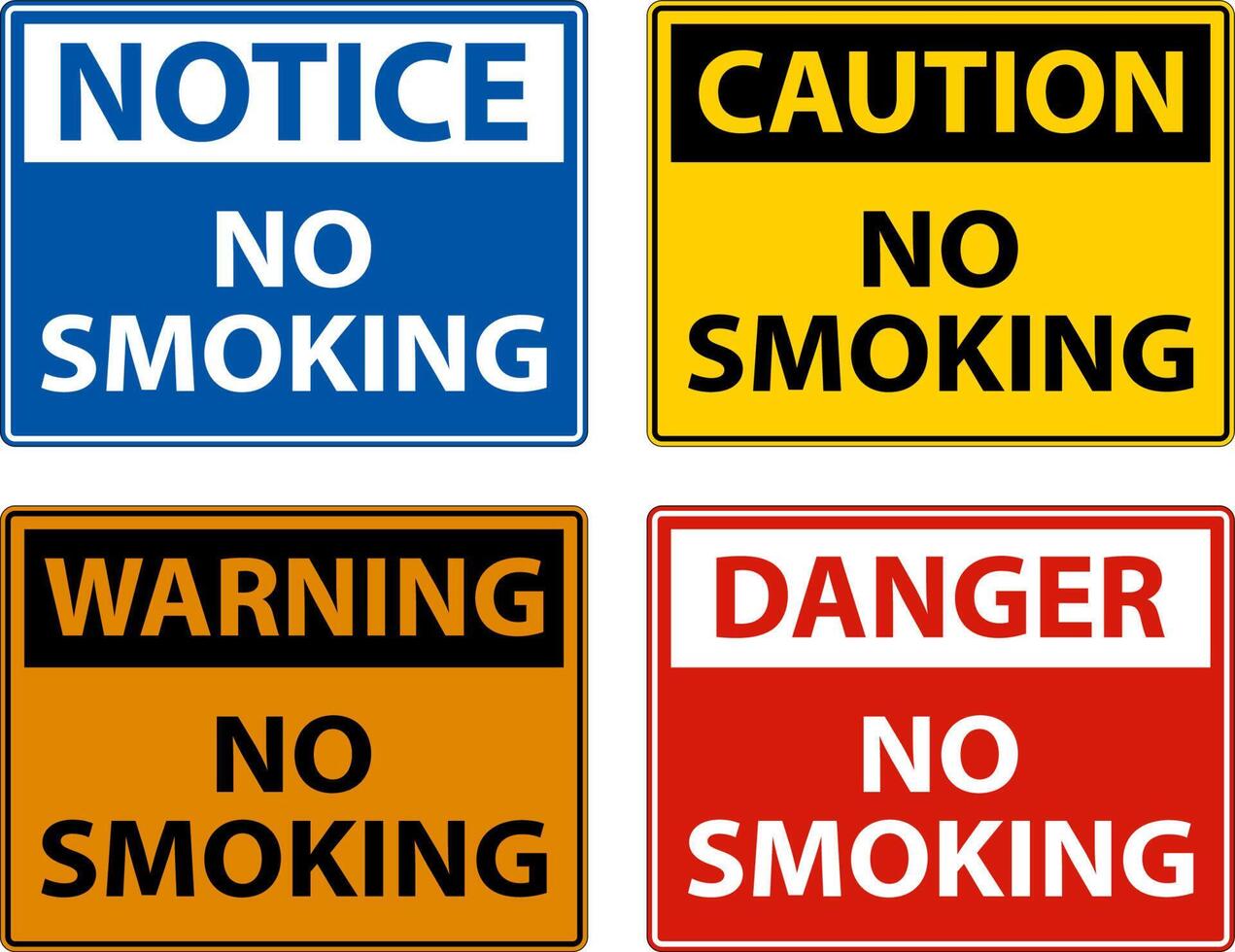Danger No Smoking Symbol Sign On White Background vector