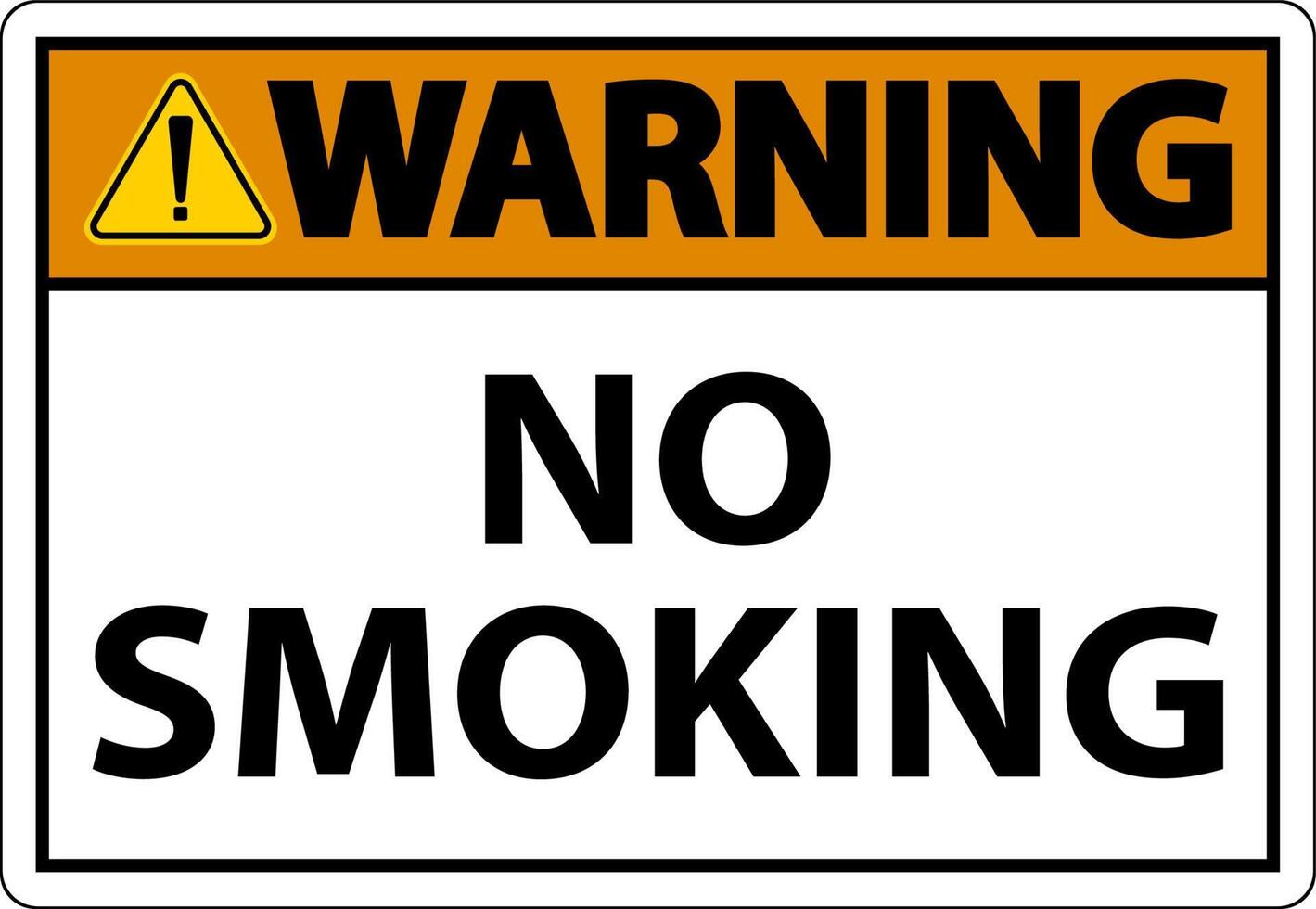 Warning No Smoking Symbol Sign On White Background vector