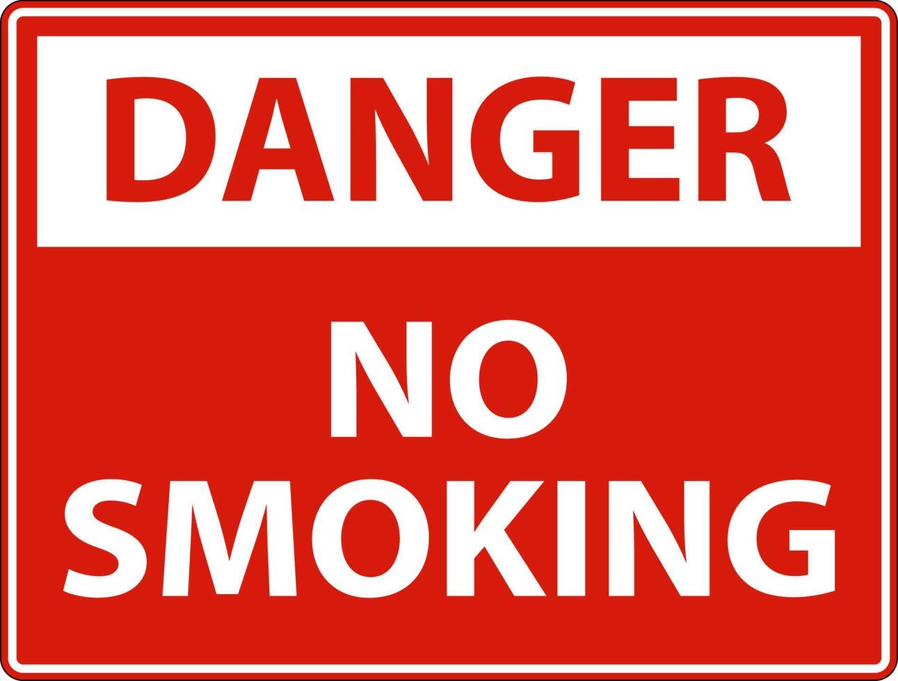 Danger No Smoking Symbol Sign On White Background vector
