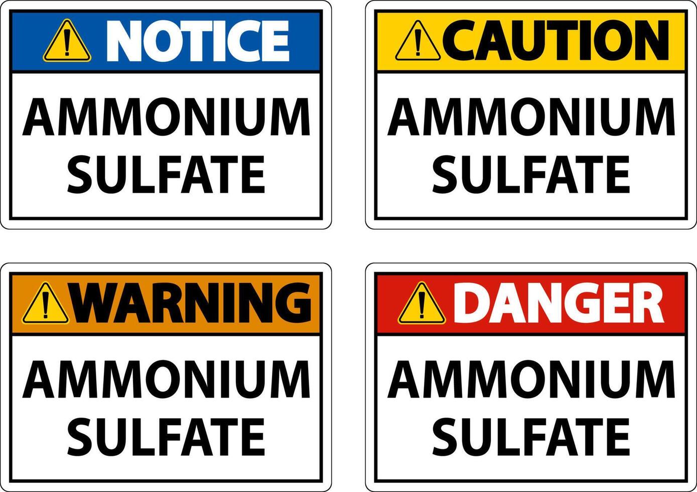 Danger Ammonium Sulfate Symbol Sign On White Background vector