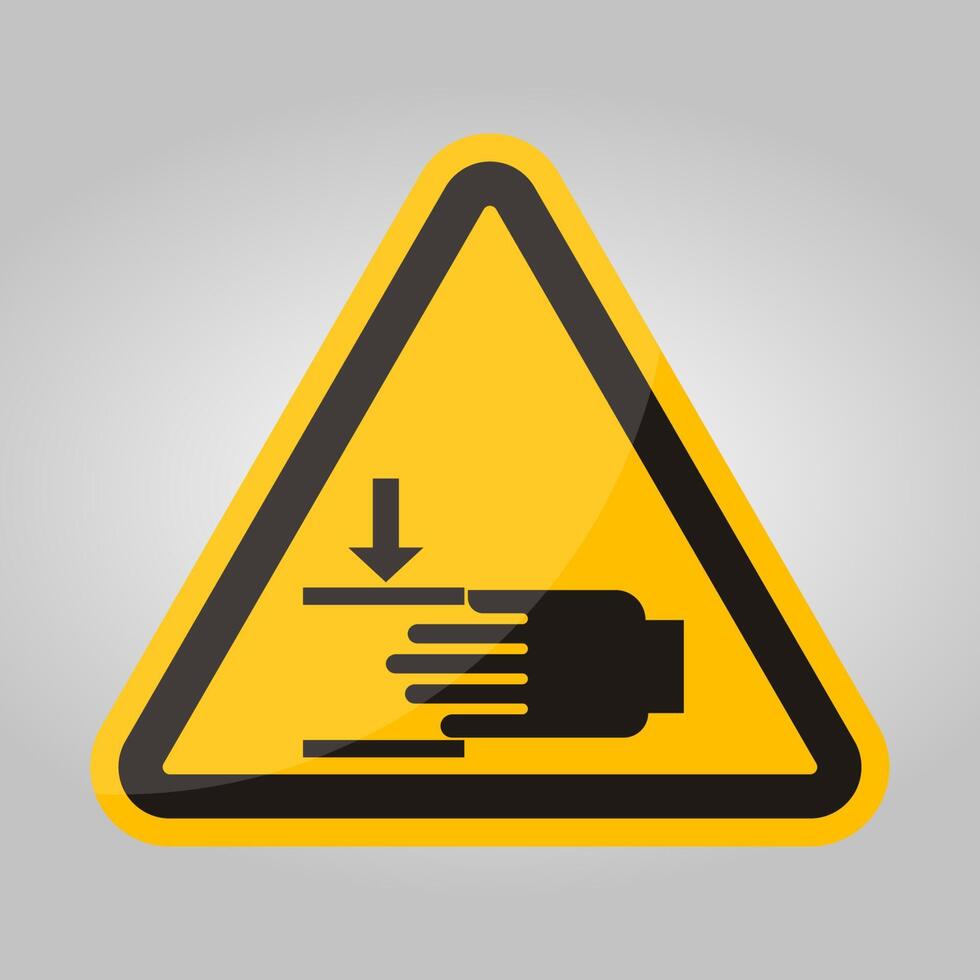 Crush hazard Mind your hands Sign vector