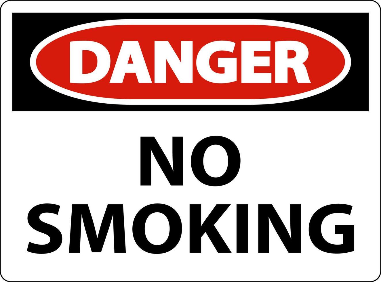 Danger No Smoking Symbol Sign On White Background vector