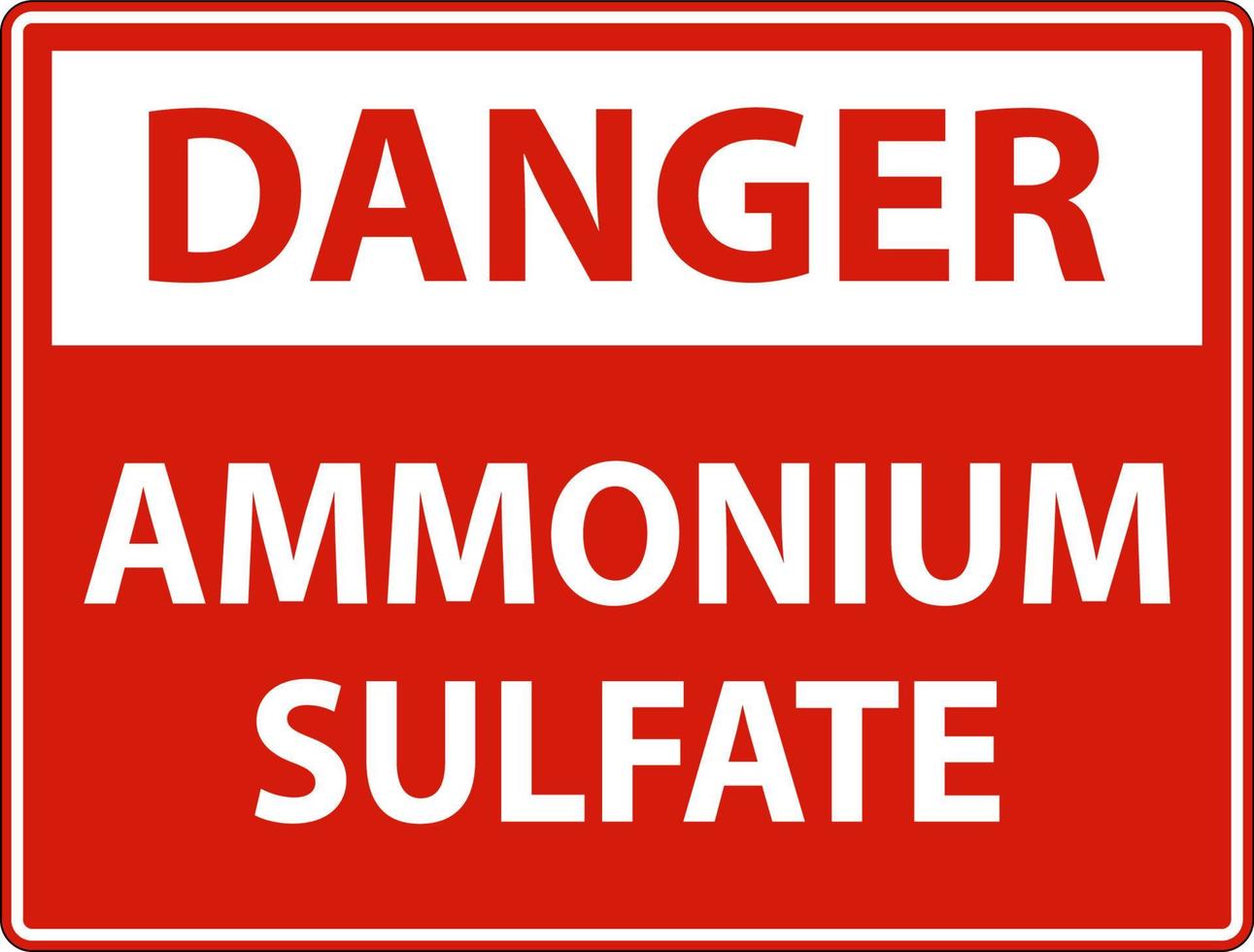 Danger Ammonium Sulfate Symbol Sign On White Background vector