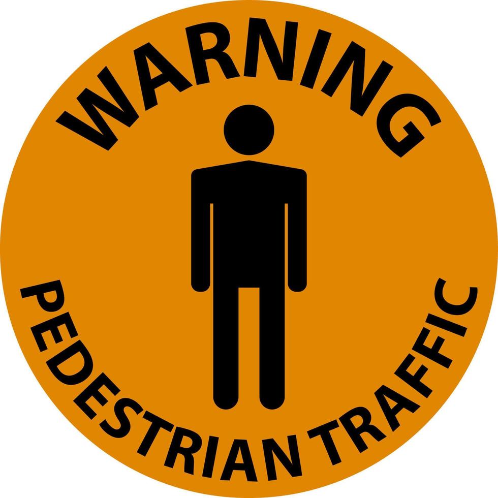 señal de advertencia de peligro de tráfico peatonal vector