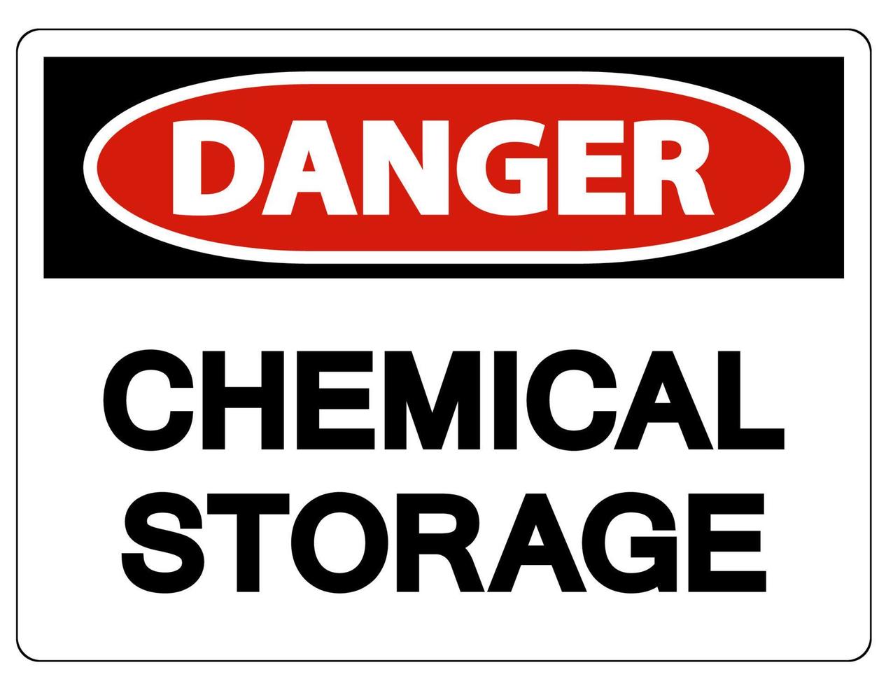 Danger Chemical Storage Sign On White Background vector
