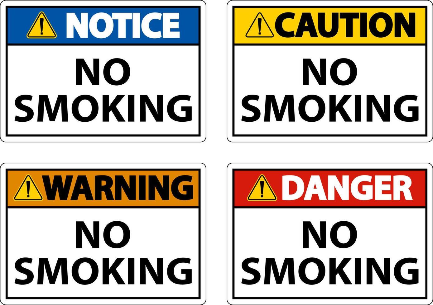 Danger No Smoking Symbol Sign On White Background vector